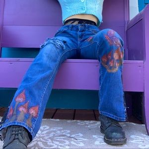 custom hand painted jeans